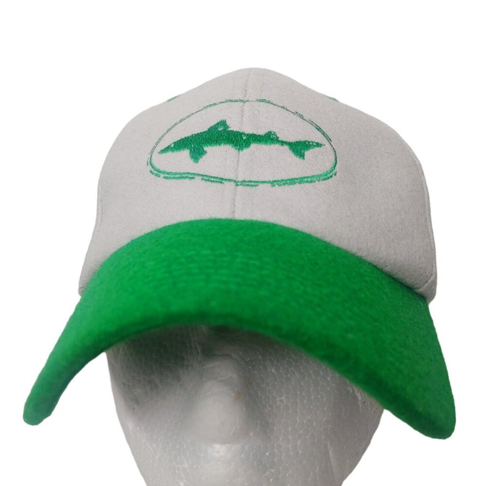 Dogfish Head Brewery Cap Hat Snap Back Wool Blend Tan Green Craft Beer Brew